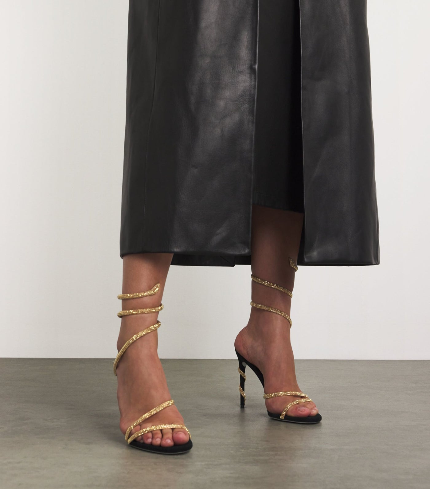 Marzia - Black Serpent Heels