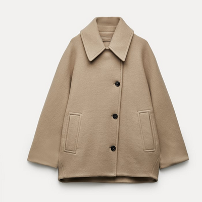 Skye - Oversized Buttoned Coat With Pockets