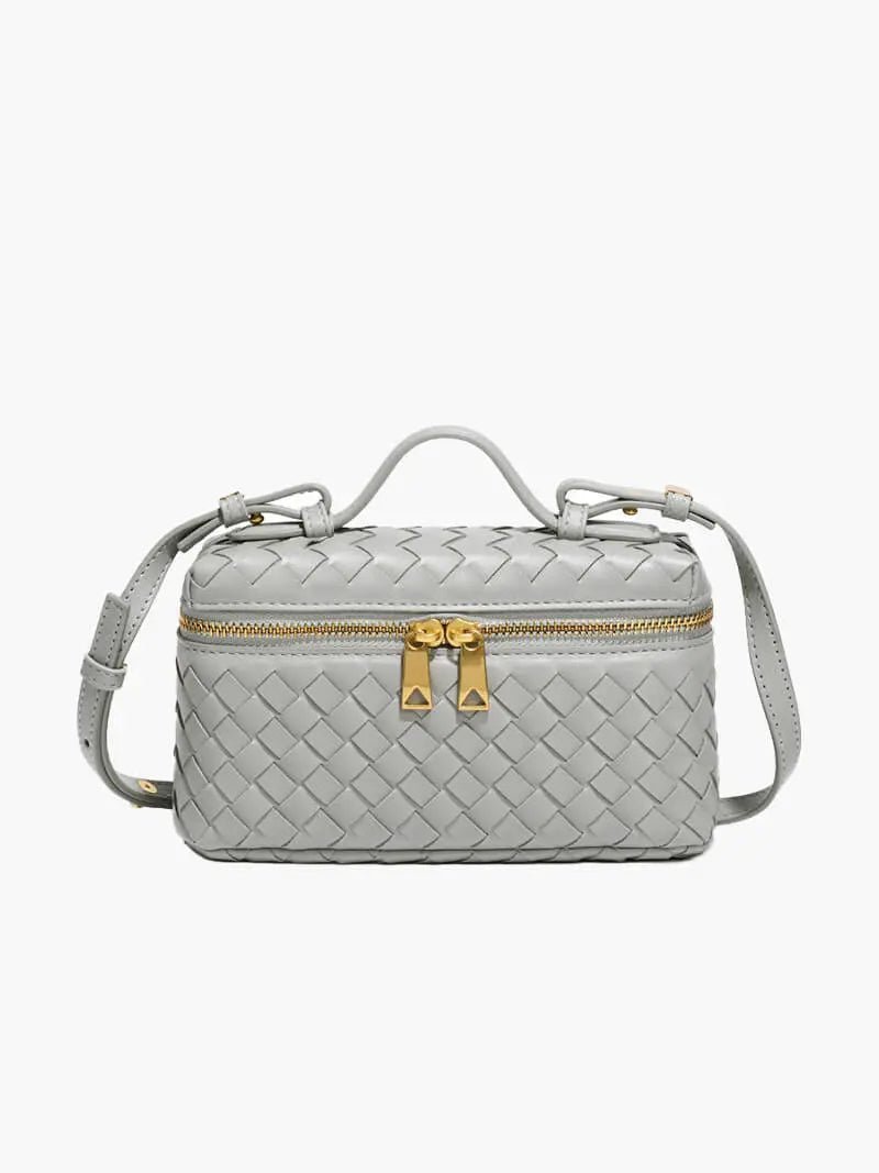 Tara | Compact Woven Leather Crossbody Bag