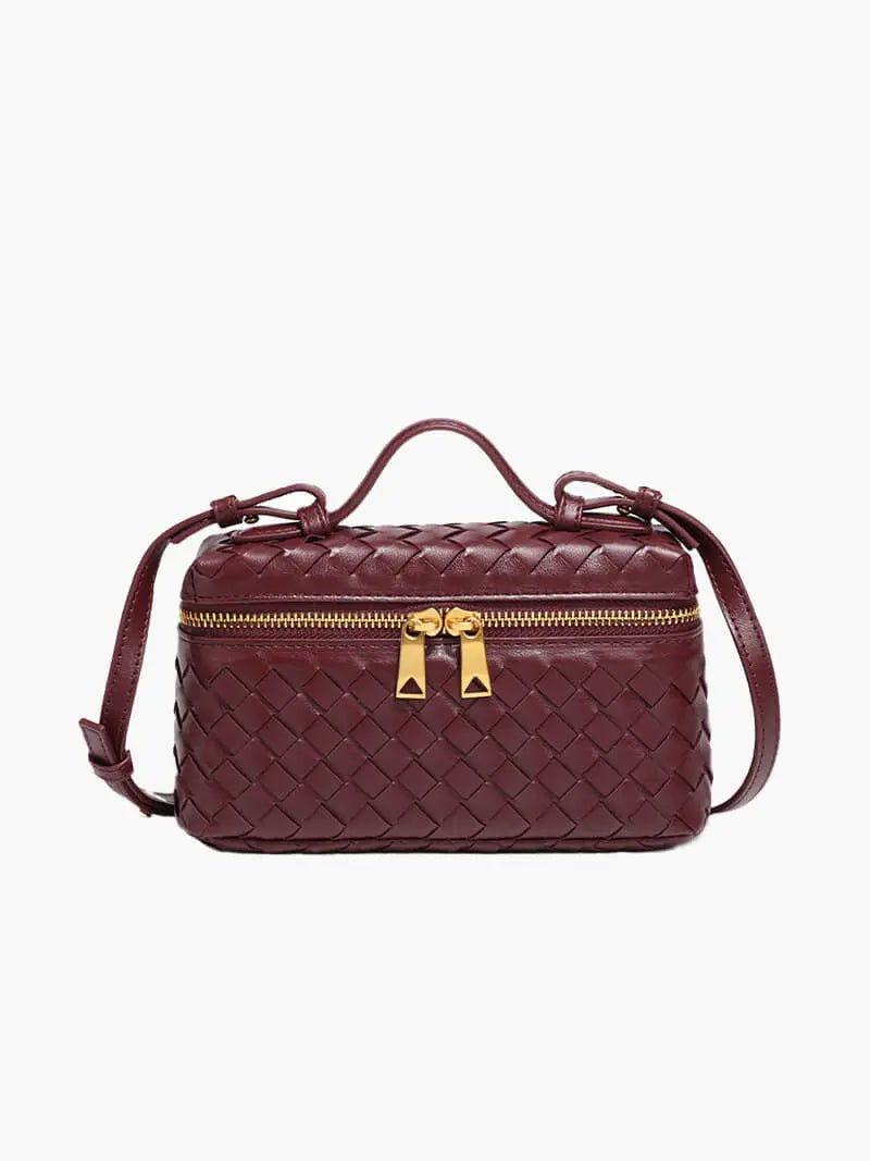 Tara | Compact Woven Leather Crossbody Bag