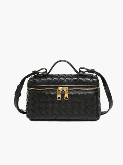 Tara | Compact Woven Leather Crossbody Bag