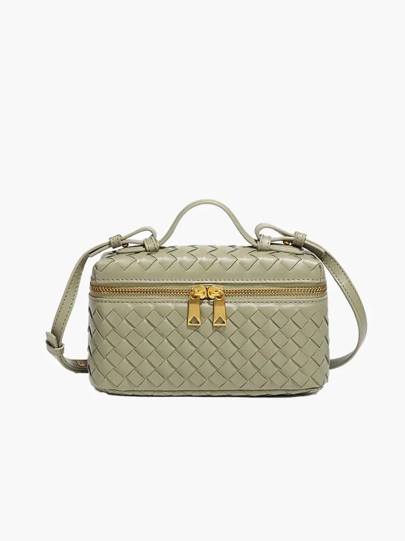 Tara | Compact Woven Leather Crossbody Bag