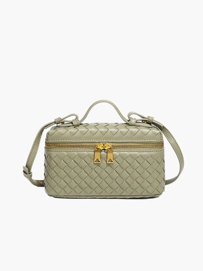 Tara | Compact Woven Leather Crossbody Bag