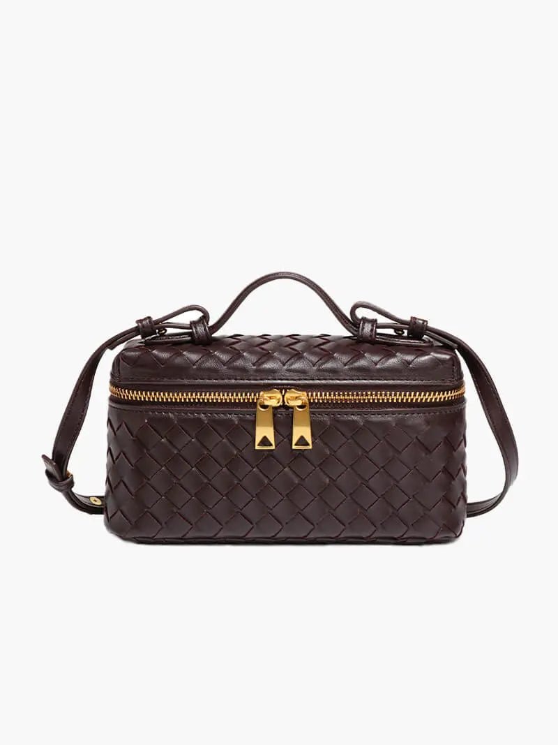 Tara | Compact Woven Leather Crossbody Bag