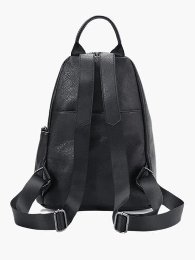 Zoe | Modern Leather Backpack with Unique Zipper Details