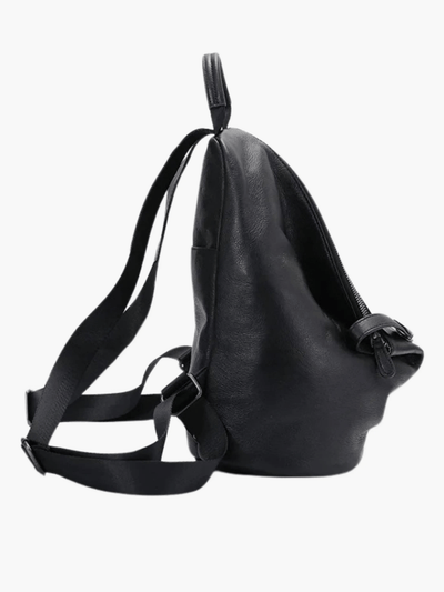 Zoe | Modern Leather Backpack with Unique Zipper Details